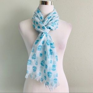 Blue print skull scarf